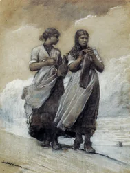 Fisher Girls on Shore, Tynemouth